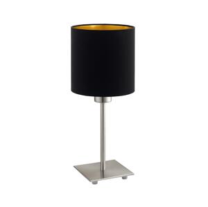 Eglo Eglo - Stolní lampa TUNJA 1xE27/60W/230V 26,5 cm matný chrom/černá