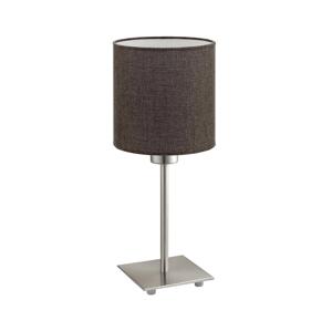 Eglo Eglo - Stolní lampa TUNJA 1xE27/60W/230V 26,5 cm matný chrom/hnědá