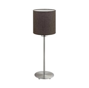 Eglo Eglo - Stolní lampa TUNJA 1xE27/60W/230V 38,5 cm matný chrom/hnědá