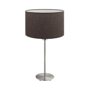 Eglo Eglo - Stolní lampa TUNJA 1xE27/60W/230V 38,5 cm matný chrom/hnědá
