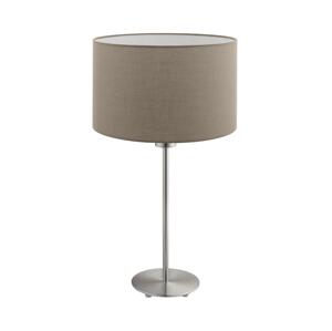 Eglo Eglo - Stolní lampa TUNJA 1xE27/60W/230V 38,5 cm matný chrom/taupe