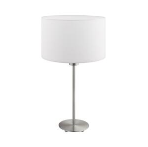 Eglo Eglo - Stolní lampa TUNJA 1xE27/60W/230V 38,5 cm matný chrom/bílá