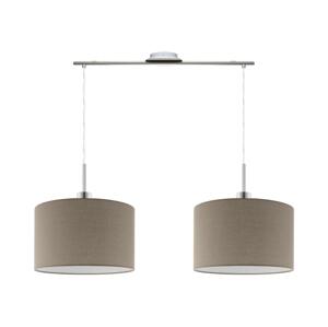 Eglo Eglo - Lustr na lanku TUNJA 2xE27/60W/230V taupe