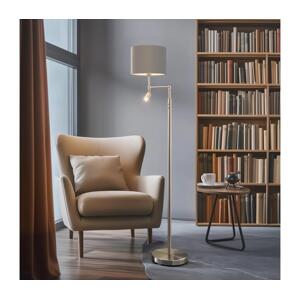 Eglo Eglo - LED Stojací lampa TUNJA 1xE27/60W/230V + LED/2,1W pr. 30 cm chrom/taupe