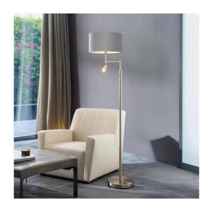Eglo Eglo - LED Stojací lampa TUNJA 1xE27/60W/230V + LED/2,1W pr. 38 cm chrom/šedá