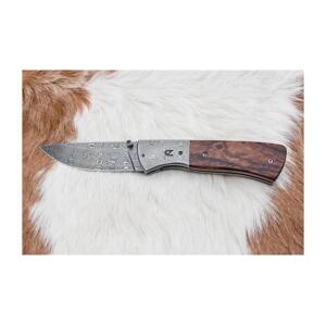 Jiří Čurda Zavírací damaškový nůž 8 cm ironwood
