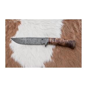 Jiří Čurda Exkluzivní damaškový nůž 14,4 cm kaštan/mamutí zub
