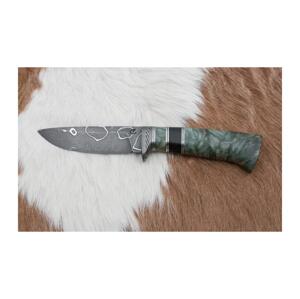 Jiří Čurda Exkluzivní damaškový nůž 11,6 cm javor/eben 605