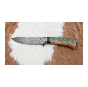 Jiří Čurda Exkluzivní damaškový nůž 12,7 cm dub/eben