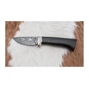 Jiří Čurda Exkluzivní damaškový nůž 8,6 cm dub/velbloudí kost