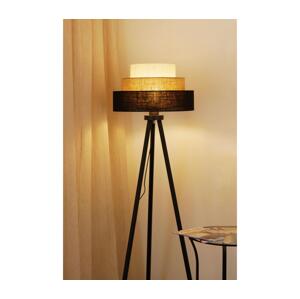 Brilagi Brilagi - Stojací lampa ASPEN LUNETA 1xE27/15W/230V černá/béžová/krémová
