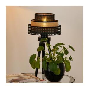 Brilagi Brilagi - Stolní lampa ASPEN LUNETA 1xE27/15W/230V černá/béžová