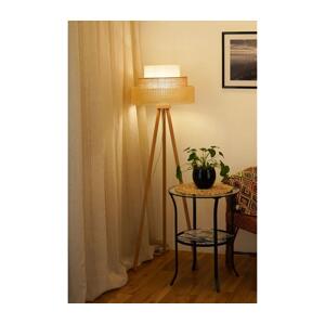 Brilagi Brilagi - Stojací lampa CEDAR LUNETA 1xE27/15W/230V béžová/hnědá/krémová