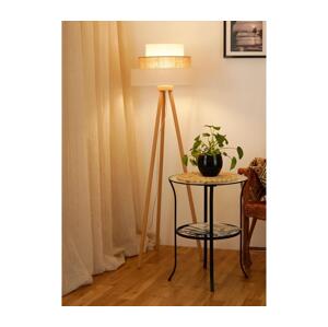 Brilagi Brilagi - Stojací lampa DENVER LUNETA 1xE27/15W/230V béžová/hnědá/krémová
