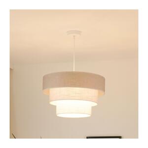 Brilagi Brilagi - Lustr na lanku ALASKA LUNETA 1xE27/15W/230V pr. 45 cm šedá/krémová