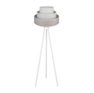 Brilagi Brilagi - Stojací lampa ALASKA LUNETA 1xE27/15W/230V šedá/krémová