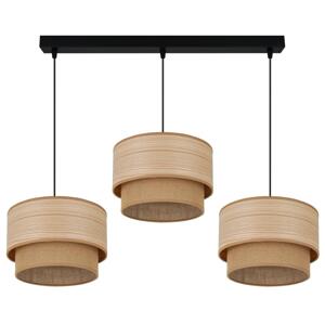 Brilagi Brilagi - Lustr na lanku MONTANA BOHO 3xE27/15W/230V hnědá/černá