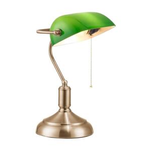 Brilagi Brilagi - Stolní lampa BANK OFFICE 1xE27/60W/230V mosaz/zelená