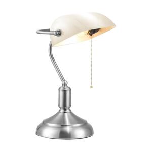 Brilagi Brilagi - Stolní lampa BANK OFFICE 1xE27/60W/230V lesklý chrom/bílá