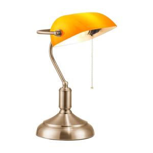 Brilagi Brilagi - Stolní lampa BANK OFFICE 1xE27/60W/230V mosaz/oranžová