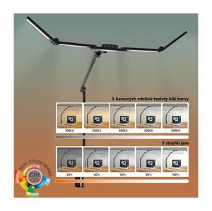 LED Stmívatelná flexibilní stolní lampa LED/24W/230V 3000-6500K CRI 92 černá