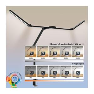 LED Stmívatelná flexibilní stolní lampa LED/36W/230V 3000-6500K CRI 92 černá