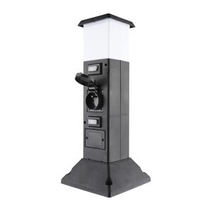 PG05 - Venkovní lampa se 2 zásuvkami 1xE14/15W/230V IP44 černá