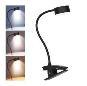 WO3001-B-LED Stm. flexib. lampa s klipem LED/2W/5V 3000/4000/6500K černá