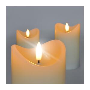 1v279 - SADA 3x LED Svíčka z přírodního vosku LED/3xAAA/teplá bílá