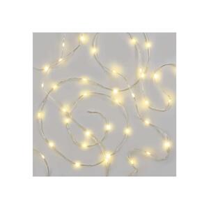 D3AW15 LED drop řetěz 12 m venkovní i vnitřní teplá bílá časovač