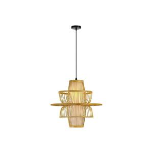 08254L - Lustr na lanku PINCHOS 1xE27/40W/230V pr. 45 cm bambus