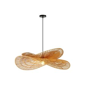08266L - Lustr na lanku MARIPOSA 1xE27/40W/230V pr. 80 cm juta