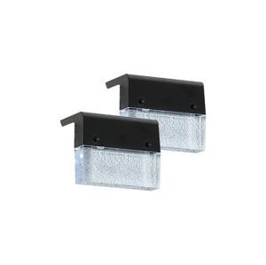 08501L - SADA 2x LED RGB Solární nástěnné svítidlo LED/1W/1,2V 3500K IP65