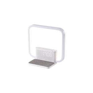08994L - LED Stmívatelná stolní lampa s budíkem a nabíjením 18W/230V bílá