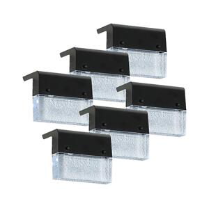 08501C - SADA 6x LED RGB Solární nástěnné svítidlo LED/1W/1,2V 3500K IP65