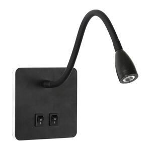 Brilagi Brilagi - LED Flexibilní nástěnná lampa MAYA Double LED/4W/230V + LED/3W černá
