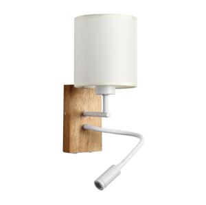 Brilagi Brilagi - LED Flexibilní nástěnná lampa 1xE27/25W/230V + LED/3W dub/bílá/krémová
