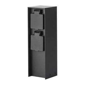 Brilagi Brilagi - Venkovní zásuvkový sloupek PILLAR 2Z 230V IP44 černá