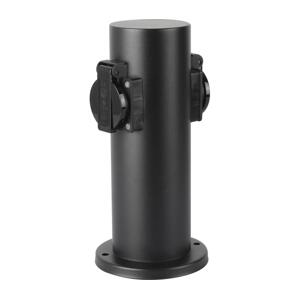 Brilagi Brilagi - Venkovní zásuvkový sloupek PILLAR 2Z 230V IP44 černá