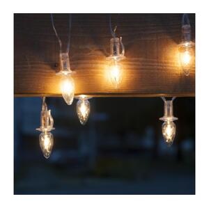 LED Venkovní vánoční řetěz CONE FILAMENT 20xE10 19m čirá/teplá bílá IP44
