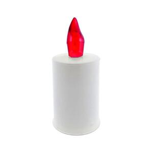 LED Svíčka LED/2xAA teplá bílá 10,8 cm bílá/červená