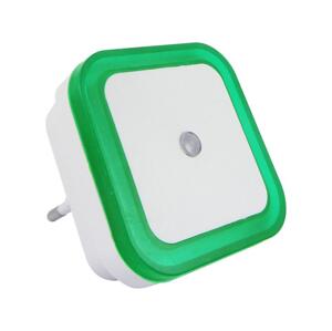 LED Noční světlo se senzorem LED/0,5W/230V zelená