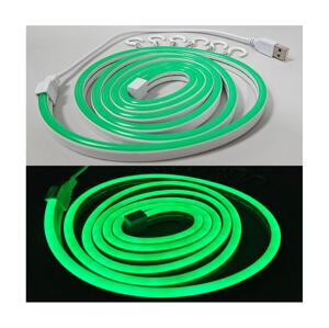 LED Flexibilní pásek NEON LED/5V 1,8 m zelená