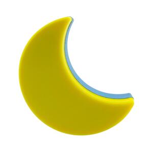 LED Dětské noční světlo se senzorem soumraku LED/0,5W/230V měsíček
