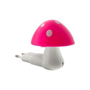 LED Dětské noční světlo se senzorem soumraku LED/0,5W/230V muchomůrka