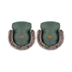 Petite&Mars PETITE&MARS - Rukávníky na kočárek FURRY Veritable Khaki
