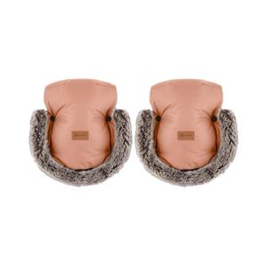 Petite&Mars PETITE&MARS - Rukávníky na kočárek FURRY Pastel Peach