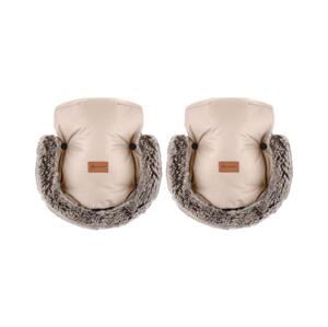 Petite&Mars PETITE&MARS - Rukávníky na kočárek FURRY Rose Petal