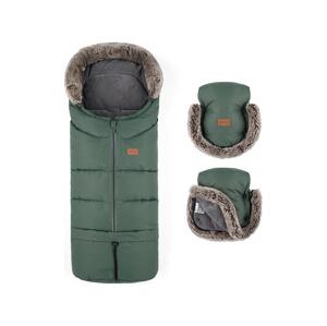 PETITE&MARS -SADA Dětský fusak 4v1 ARCTIC + rukávníky na kočárek Veritable Khaki VP-F187201