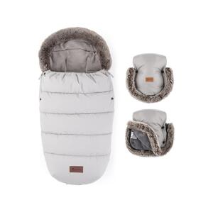Petite&Mars PETITE&MARS -SADA Dětský fusak 4v1 COMFY + rukávníky na kočárek Champagne Shower